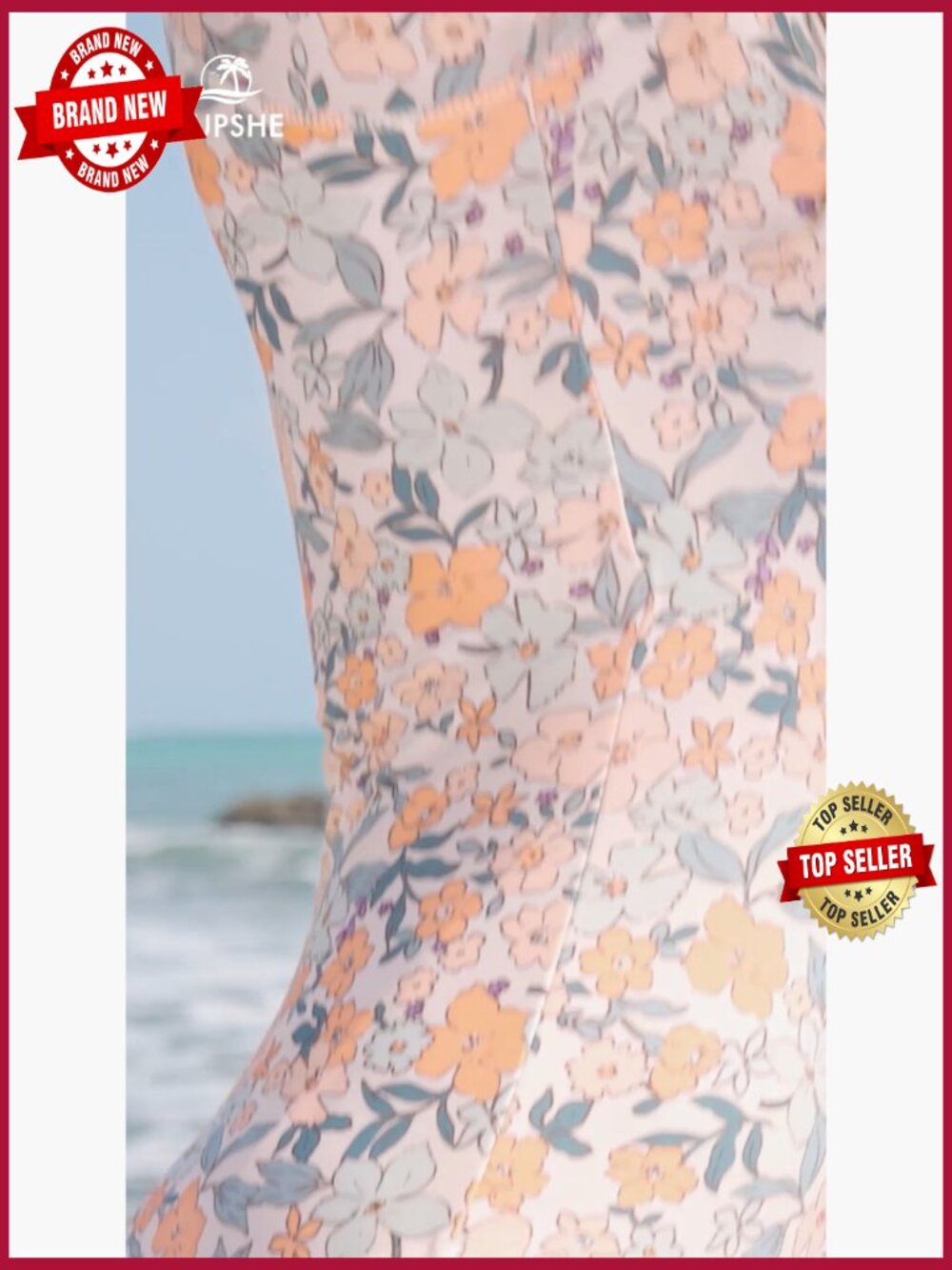 Mock Neck Zip Front Short Sleeve One Piece Swimsuit - Picture 6 of 7